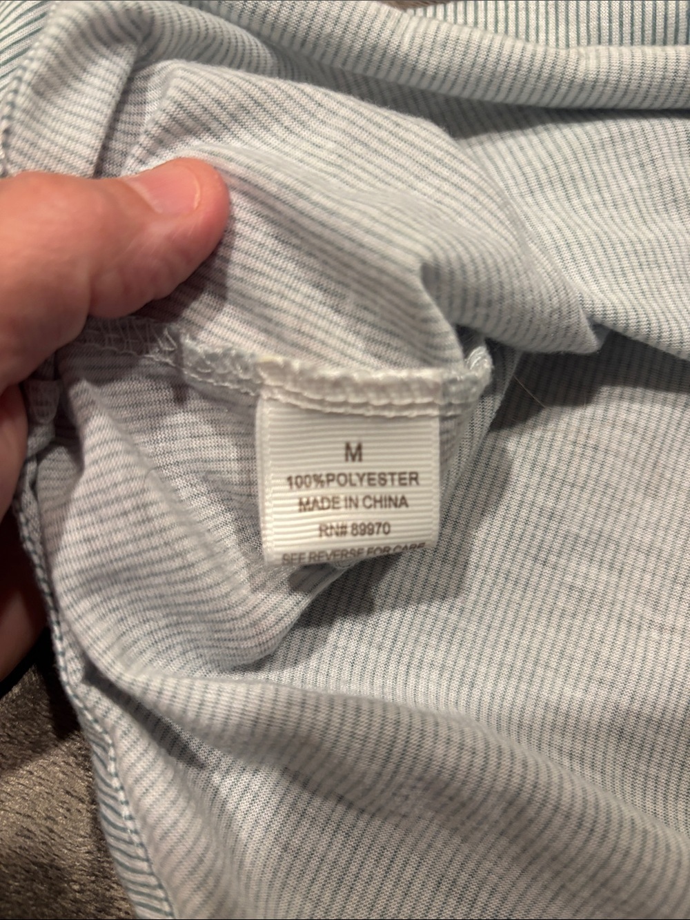 Light Blue Pinstripe Button-Up Shirt - Picture 6 of 6